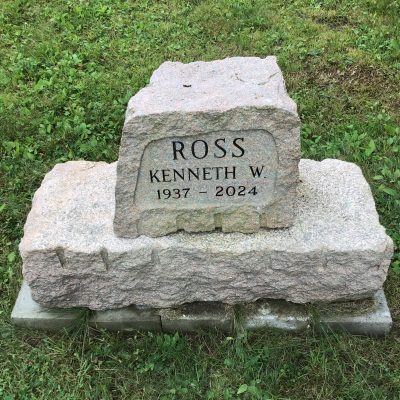 Natural Custom Made Boulder Memorial with Polished Panel for lettering